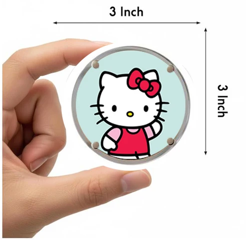 Polaroid Acrylic Magnetic Photo Frame (Circle / 3 × 3 inch) - Image 4