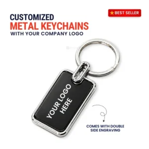 Rectangle Metal Keychain