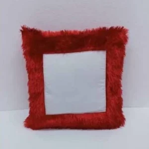 Red Fur Pillow ( Square ) - With Zipper Packing