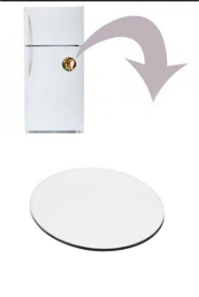 Sublimation MDF Fridge Magnet ( Round 3.5 inch) - Image 3